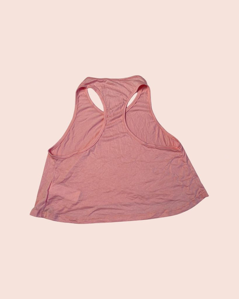 Cropped Muscle Tank Top Pink