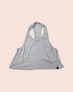 Cropped Muscle Tank Top Grey