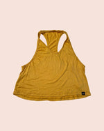 Cropped Muscle Tank Top Mustard